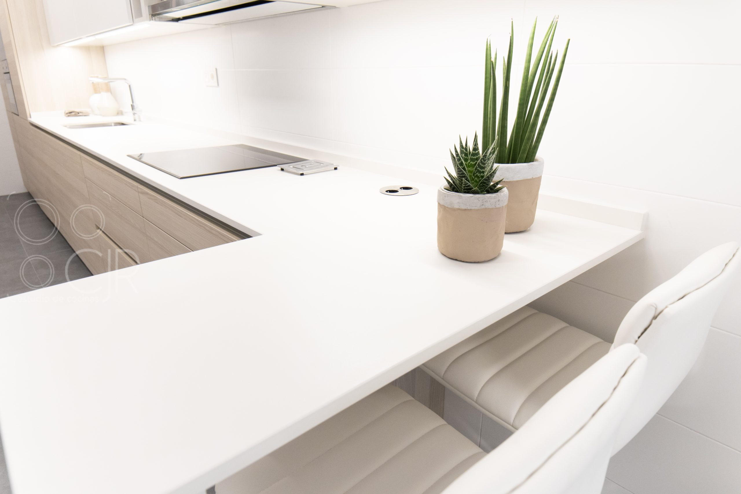 barras para cocina moderna blancas dekton