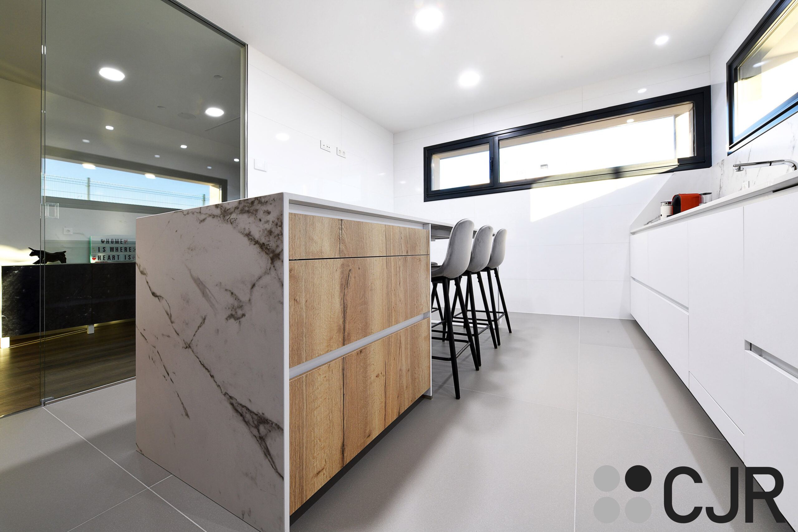 muebles bajo isla en madera encimera dekton kairos cjr