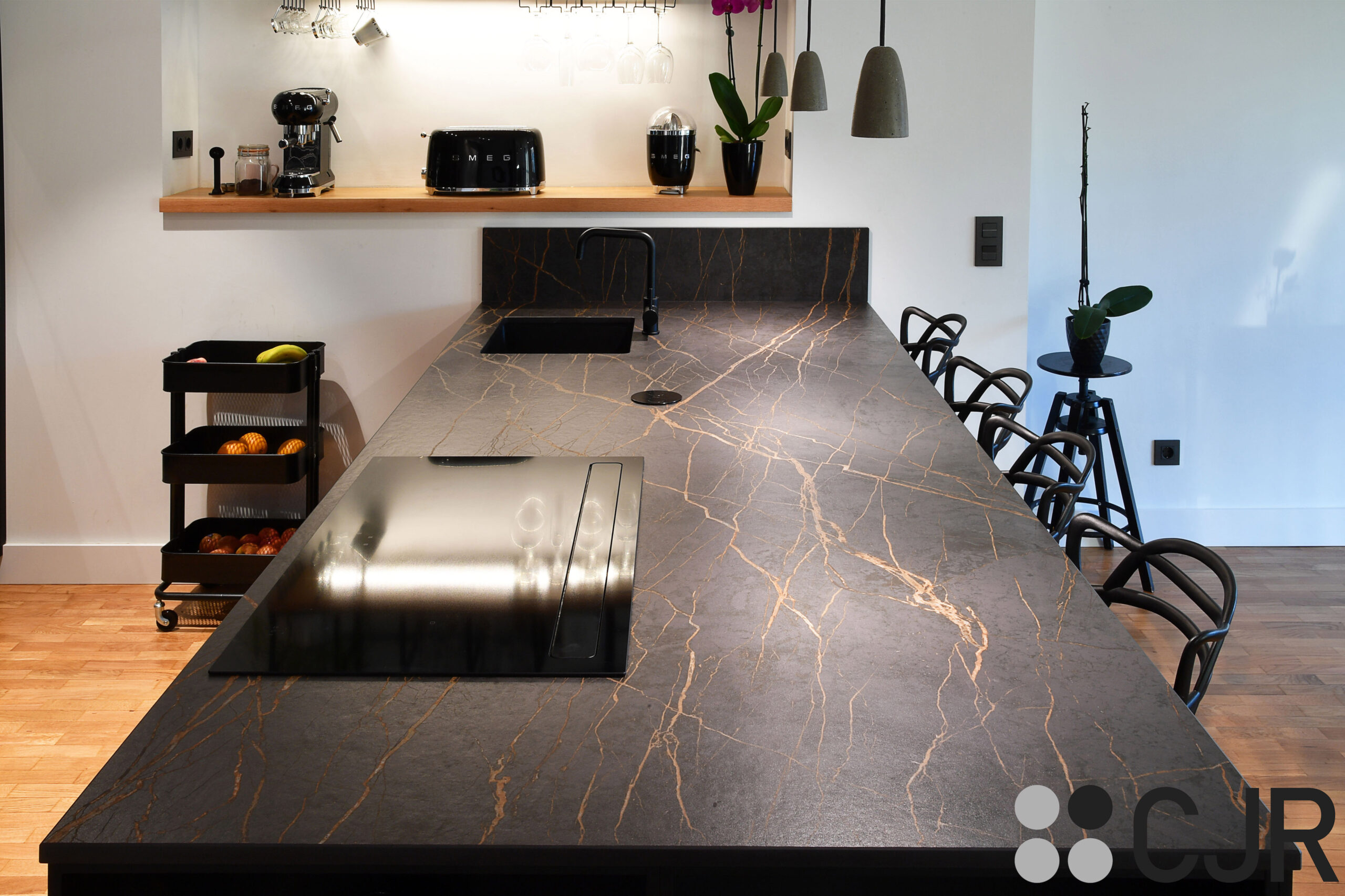 encimera dekton laurent con placa y campana novy escamoteable cjr