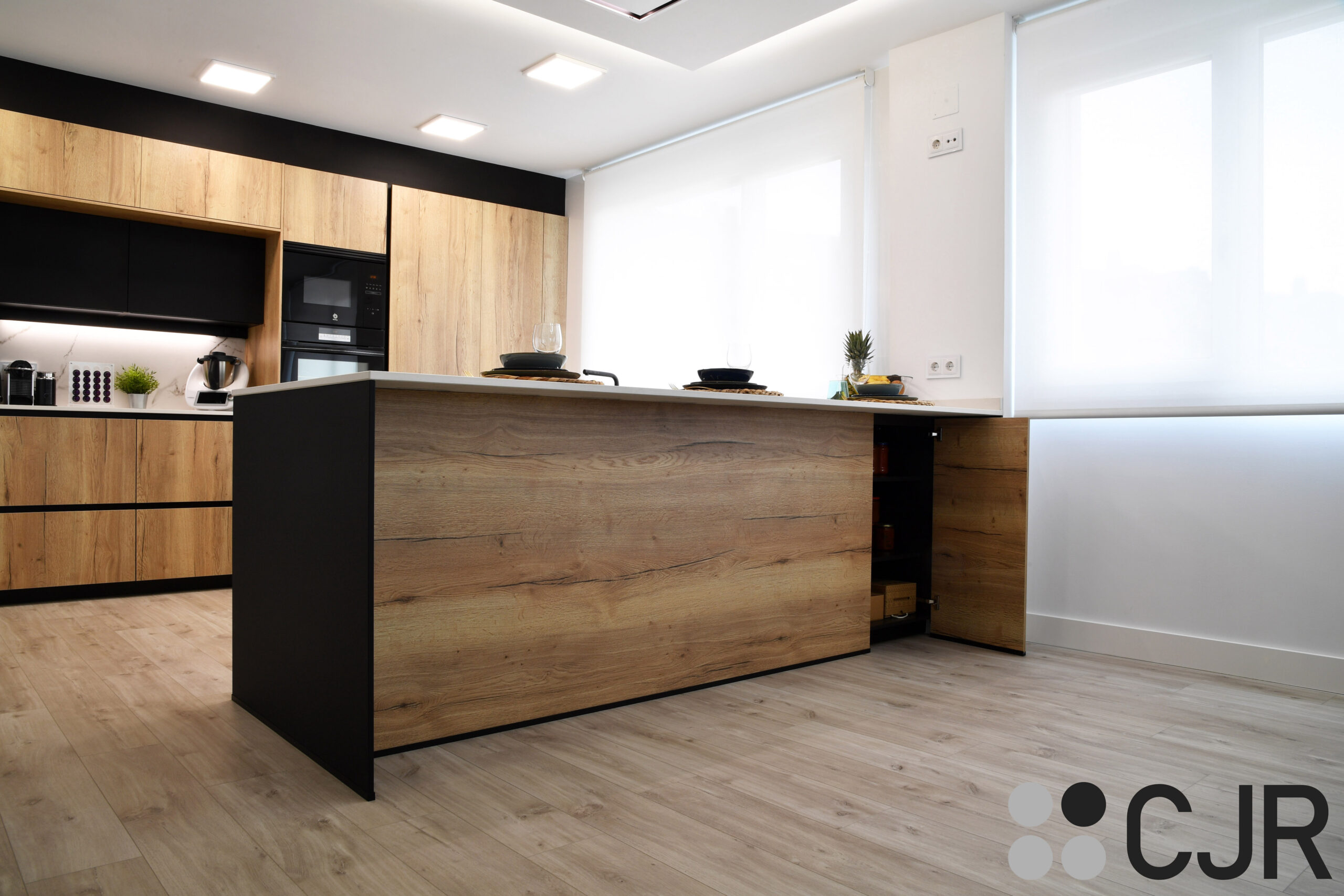 mueble de cocina en madera bajo encimera cjr