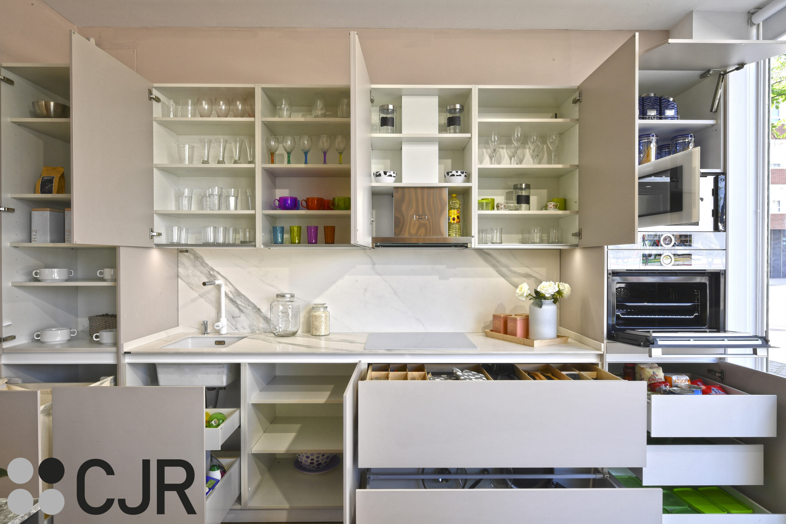cocina cashmere con el interior en blanco cocinas cjr
