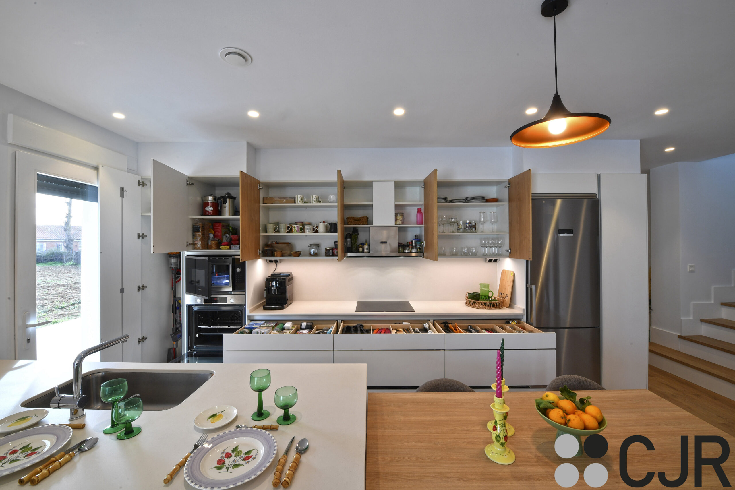 muebles de cocina moderna abierta al salon cocinas cjr