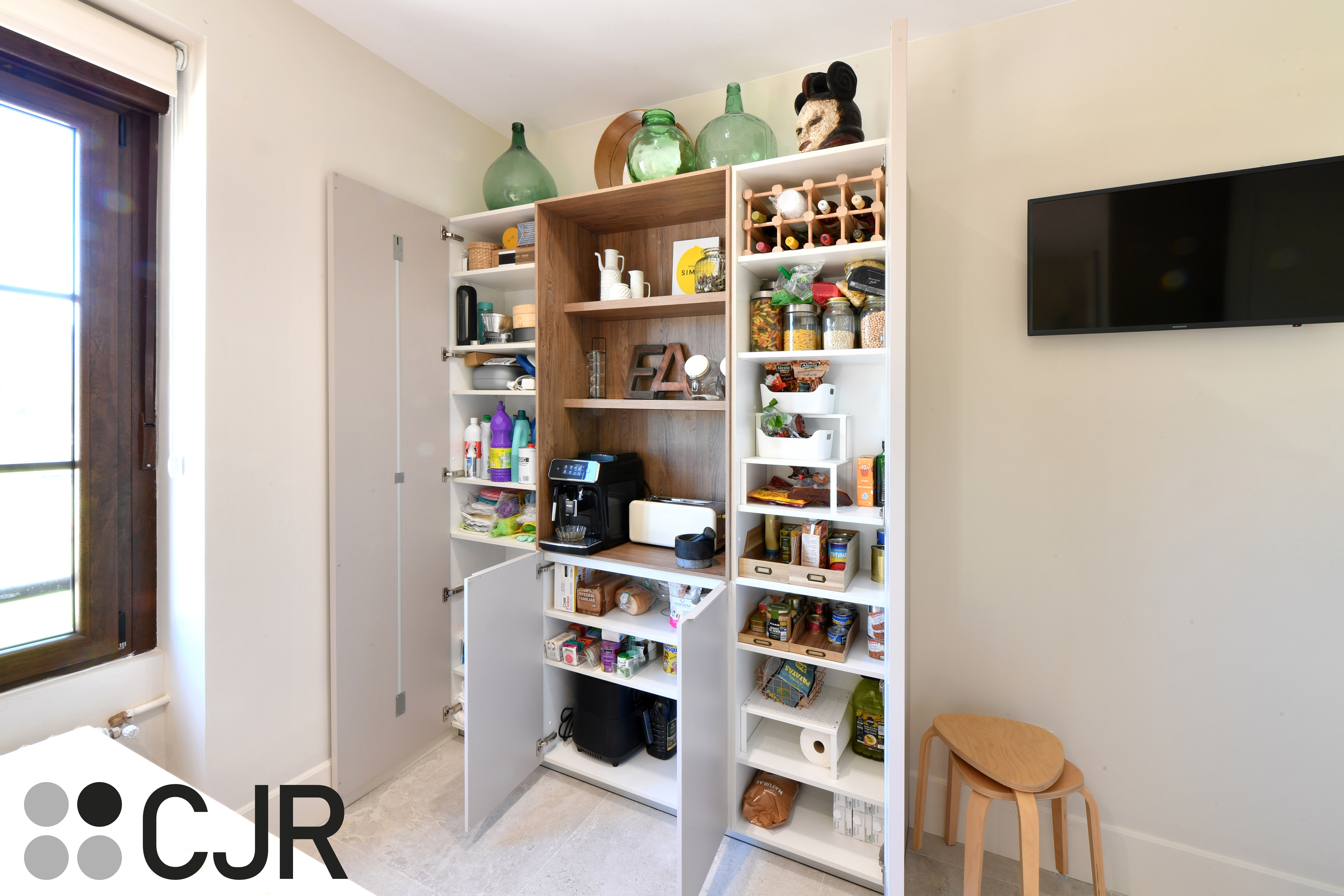 Cocina moderna cashmere con isla y barra Cocinas CJR