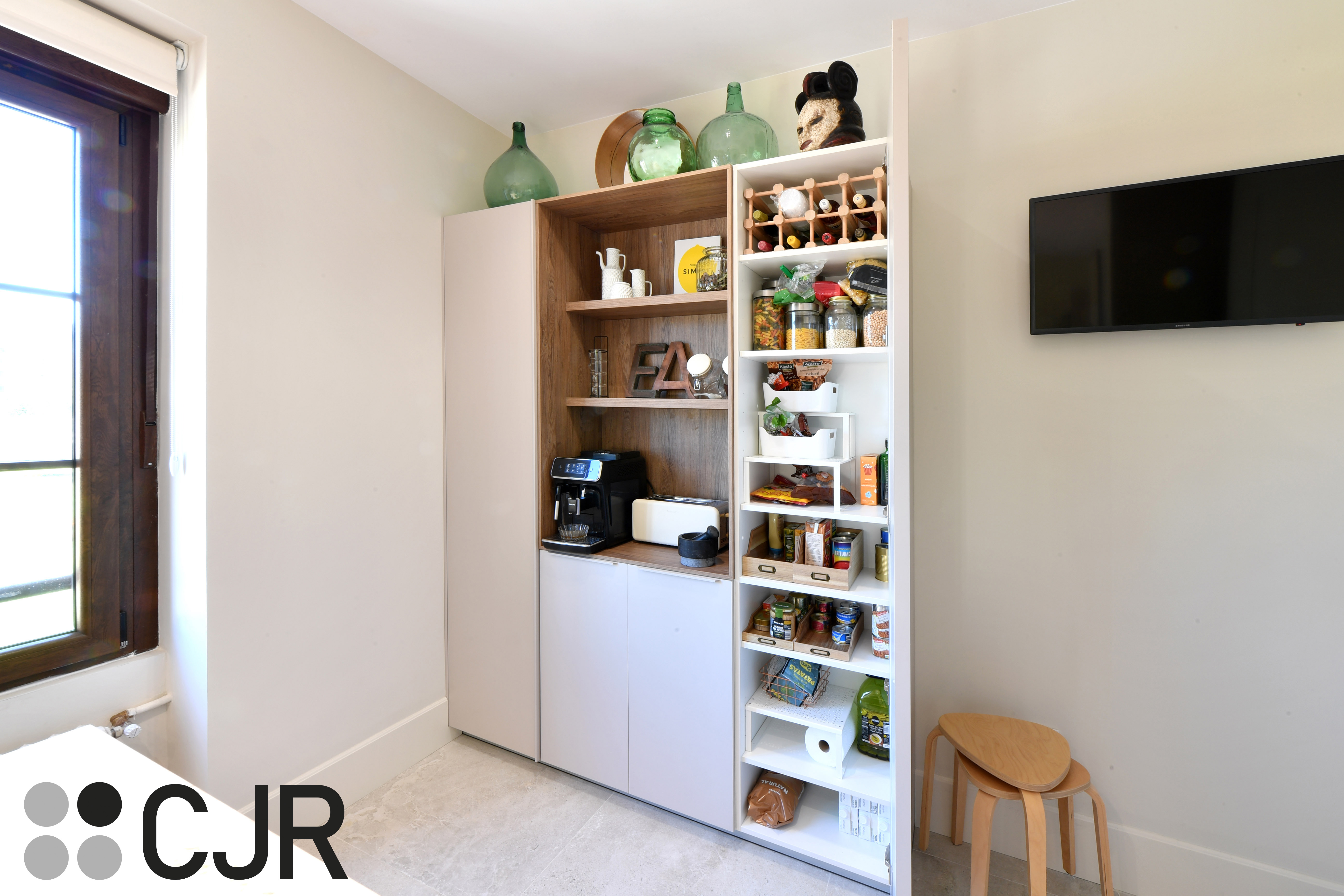 Cocina moderna cashmere con isla y barra Cocinas CJR