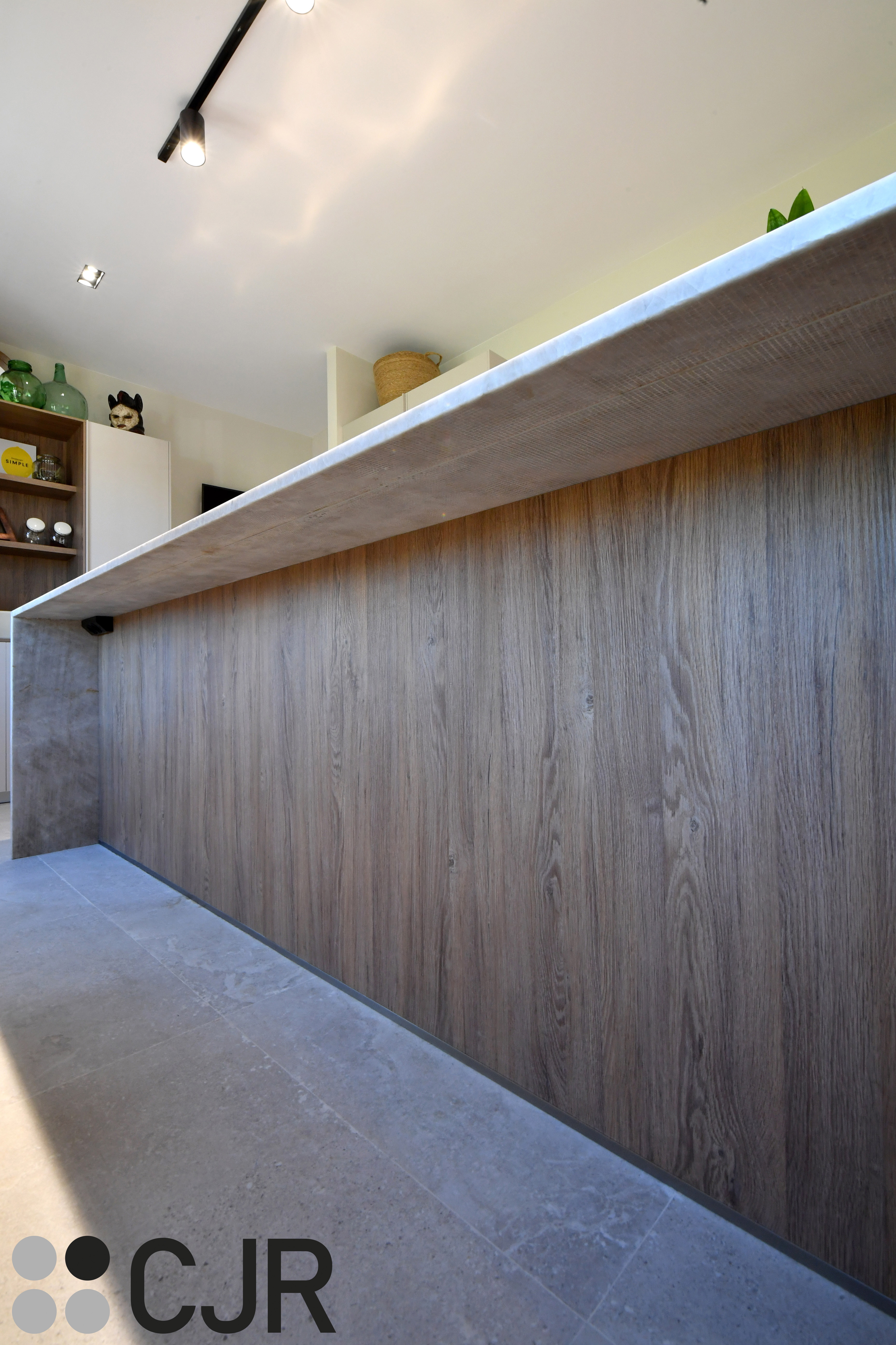 Cocina moderna cashmere con isla y barra Cocinas CJR