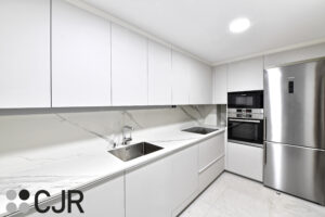 Proyectos en Gris Bruma Seda de Santos Cocinas CJR